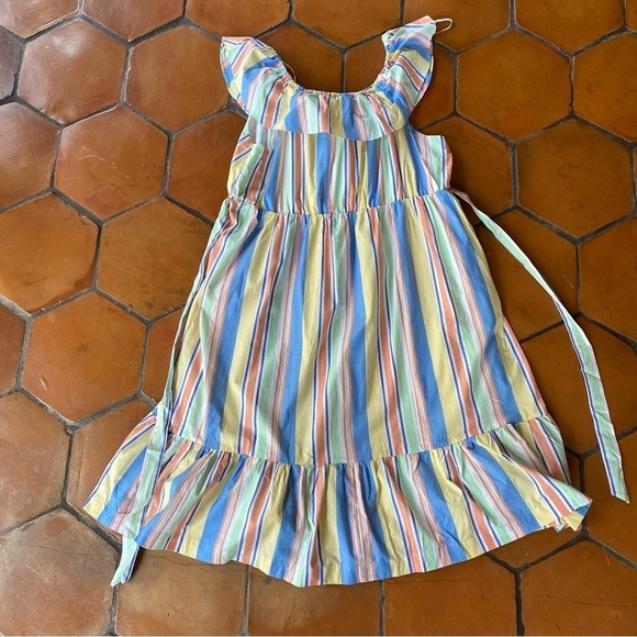 NEW DRAPER JAMES RSVP Off Shoulder Ruffle Sleeve Striped Midi Dress Size 3X - Picture 11 of 11